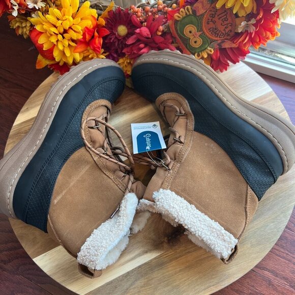 Baretraps Alta Womens Faux Shearling Snow Boot Sz 9M Brown Waterproof - Picture 9 of 12